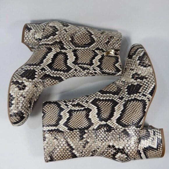 Aquatalia Leonora Snake Embossed Leather Boots Size 9 Weatherproof NEW - Picture 7 of 14